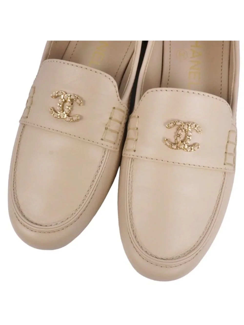 Chanel Loafers Moccasins CC Logo